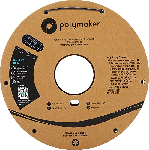 Image of Polymaker Glitter PLA Filament 1.75mm, Galaxy Blue, 1kg - Twinkling Filament, Dimensional Accuracy + /- 0.03mm (0.6mm Nozzle Required)