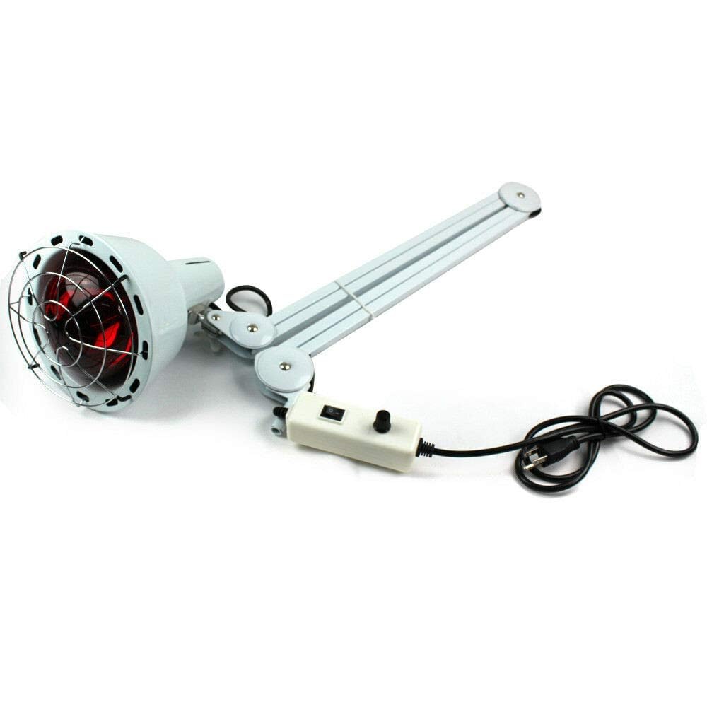 Lámpara de luz roja de 275 W, lámpara de infrarrojos, lámpara de masaje, luz roja, lámpara de hipertermia, con clip para el alivio del dolor en el cuidado de la piel
