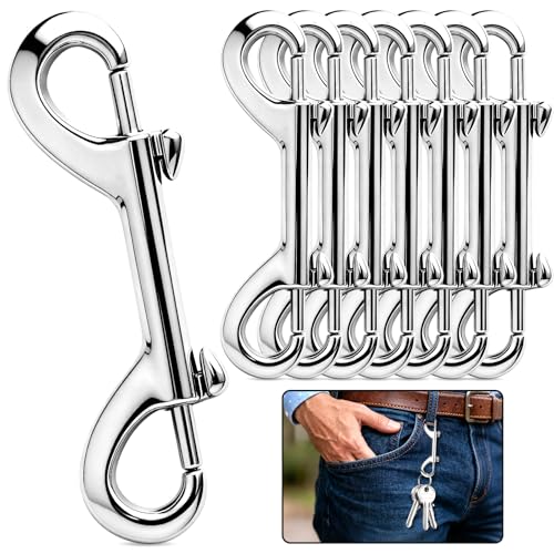 NOVWANG 8 mousquetons double sens 3,5 po zinc alliage