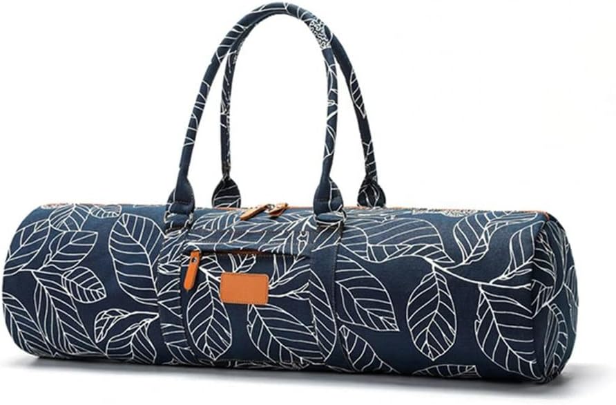 Women Men Yoga Mat Bag Foldable Pilates Shoulder Crossbody Pouch with Side Pocket Exercise Cushion Sport Bags(E)