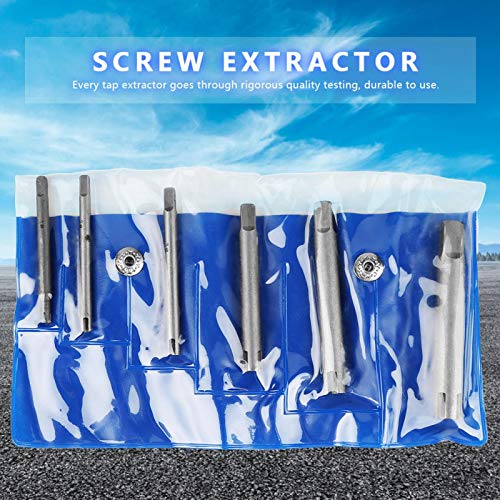 Tap Extractor Set Tap Extractors Broken Tap Extractor Steel Broken Head Taps Remover Stripped Screw Tap Extractor Set, For Industrial Screw/Bolt Removal/Everyday Home Repair Work(6 Pcs) #TOP1