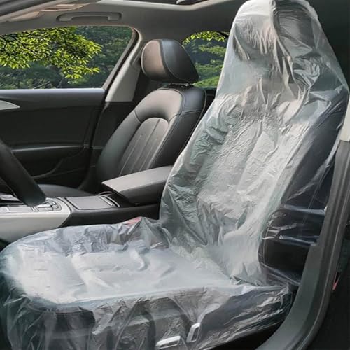 GGoty Coprisedili per auto in plastica trasparente usa e getta, ultra spessi, antipolvere, protezione per sedili auto, coprisedili per auto, per guidare, coprisedili per sedie per auto (10 pezzi)
