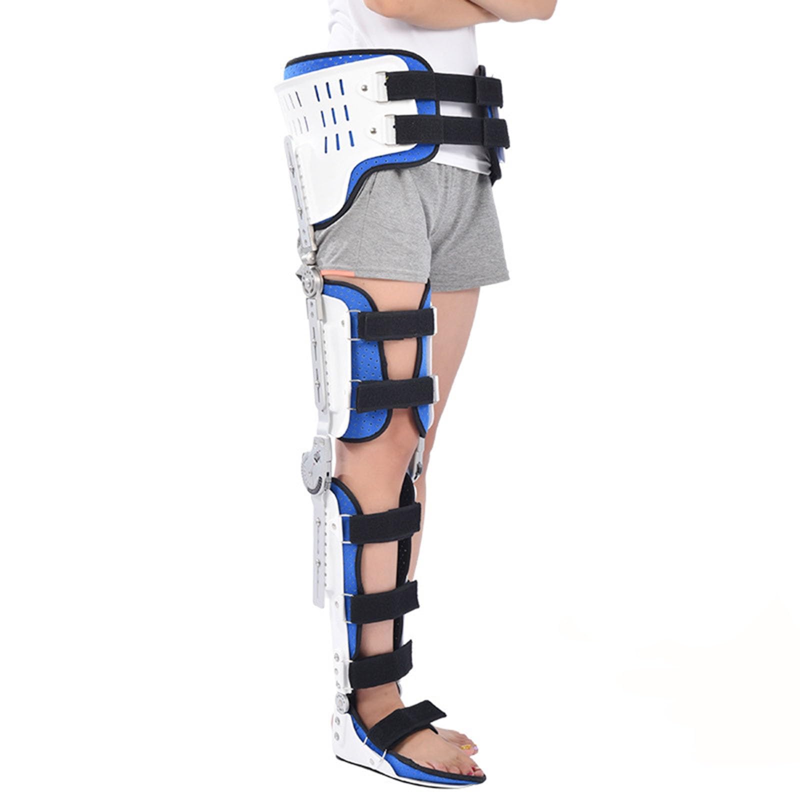 Ortesis Ortopédica De Cadera con Bisagras Ajustables para Cadera, Rodilla, Tobillo Y Pie, con Botas para Caminar para Equipo De Rehabilitación De Fracturas De Cadera, Izquierda Y Derecha.