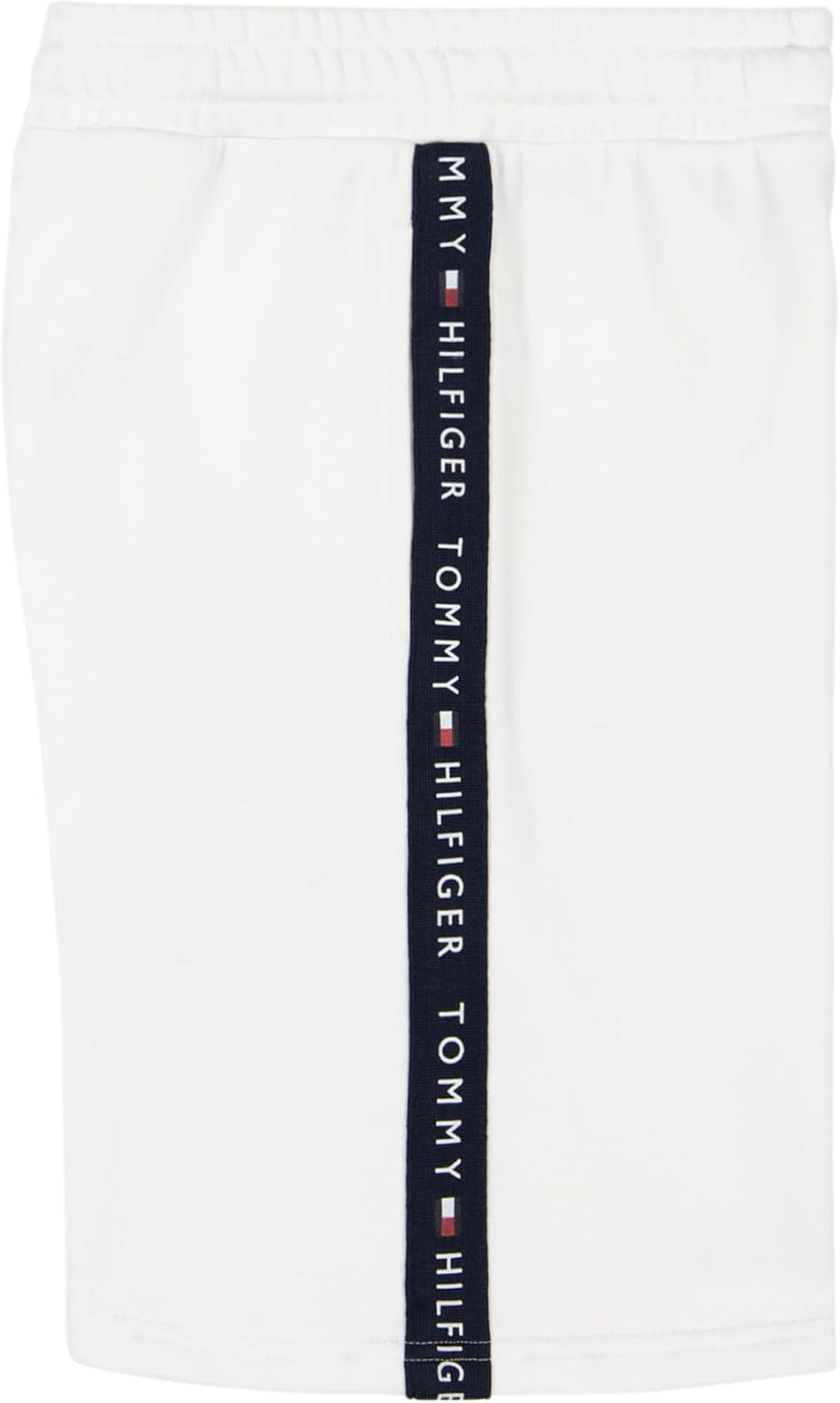 Tommy Hilfiger Boy's Stripe Graphic Knit Shorts (Big Kids) 10-12 Taped White French Terry image 3 of 3 B0CQDDJXVY