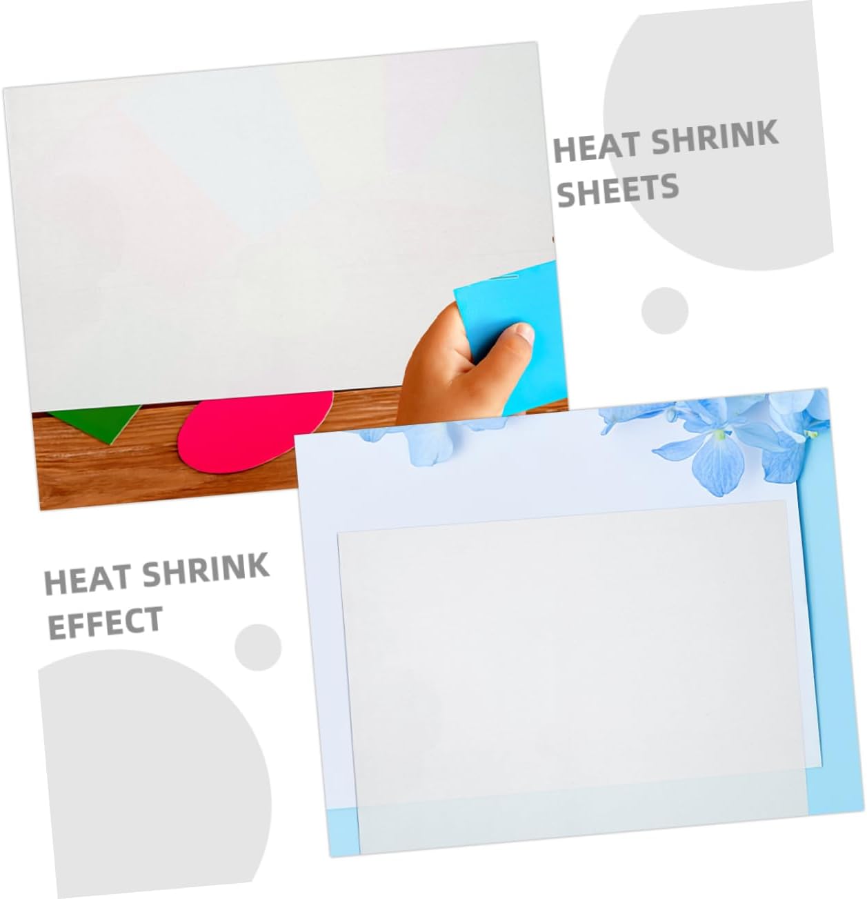 DOITOOL 12sheets Printable Heat Shrink Sheets Diy Crafting Materials Heat Shrink Film for Crafts Shrinky Wrap Sheets Lamination Thin Diy