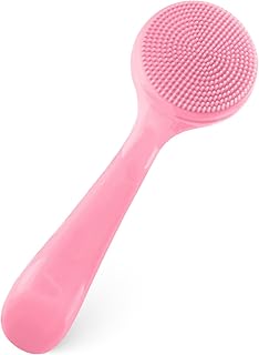 فرشاة تنظيف الوجه من ديميهو من السيليكون، فرشاة تقشير يدوية بشعيرات ناعمة لتنظيف الوجه والرؤوس السوداء مقاومة للماء للعناية بالبشرة وإزالة بقايا المكياج والتدليك والرؤوس البيضاء للاستخدام الذاتي