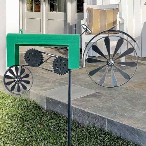 Girouette décorative d'extérieur tracteur pour déco jardin métal - 3
