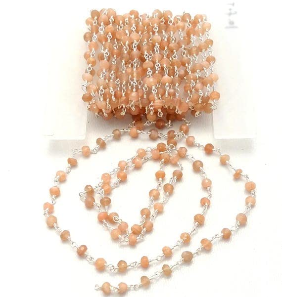 Chaîne rosaire anti-noircissement en argent 925 et perles 3mm
