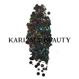 KARIZMA Backstage Black Glitter. 10g Chunky Face, Hair, Eye and Body for Women. Rave, Festival Accessories, Cosmetic Makeup.