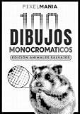 PIXELMANIA: 100 dibujos monocromáticos para pintar pixel a pixel (Animales Salvajes) - Libro de colorear relajante para adultos - Pasatiempos para reducir el estrés y la ansiedad.