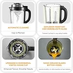 ASH01-B 59Oz Blenders for Kitchen with Heating, 1200W Adjustable 26000-60000RPM High Speed Food Processors Black Professional blender with Keep Warm 14 Functions Auto Clean for Smoothies Soups Sauces - Image 2