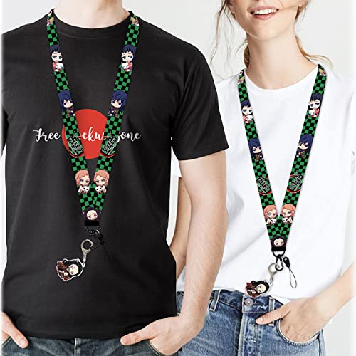 Akkya GS-0425-32 Neck Lanyard With Id Badge Holder For Keys Cute Kawaii Anime Plaid Key Chain Card Lanyards thumb #1