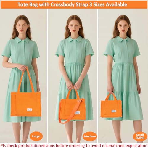 Image of UERRUAM Tote Bag for Women with Compartments,Corduroy Tote for Work Travel College Book Bag Women Purse Handbag Crossbody Bag
