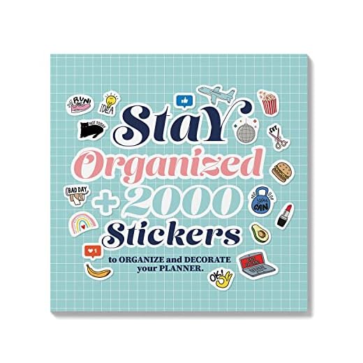 Grupo Erik: Libro Stickers Stay Organized - Adesivi per Agenda Organizer, Stickers Bullet Journal per Personalizzare Agenda, Adesivi per Diario e Agenda