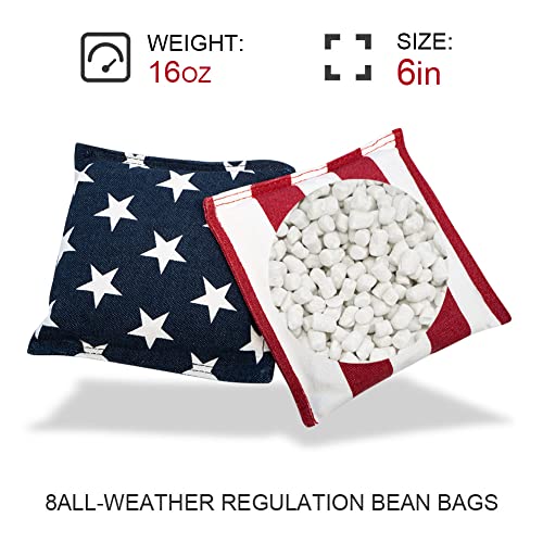 Solid Wood Cornhole Set, Cornhole Boards Games Set, 3X2Ft Corn Holes Outdoor Game, Corn Hole Game Set Regulation Size Includes 2 Boards, 8 Beans Bags & Case, Perfect For Backyard, Beach, Park #TOP5