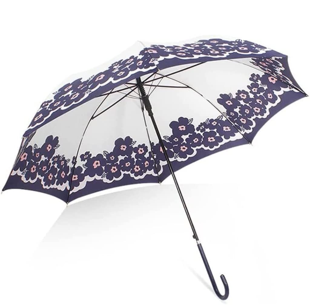 CMBSSTFC Paraguas Paraguas Paraguas automático Abierto con Mango Estilo J Impermeable A Prueba de Viento Paraguas con ventilación de Gran tamaño Paraguas A Prueba de Viento Fuerte (Color: A, Tamaño: