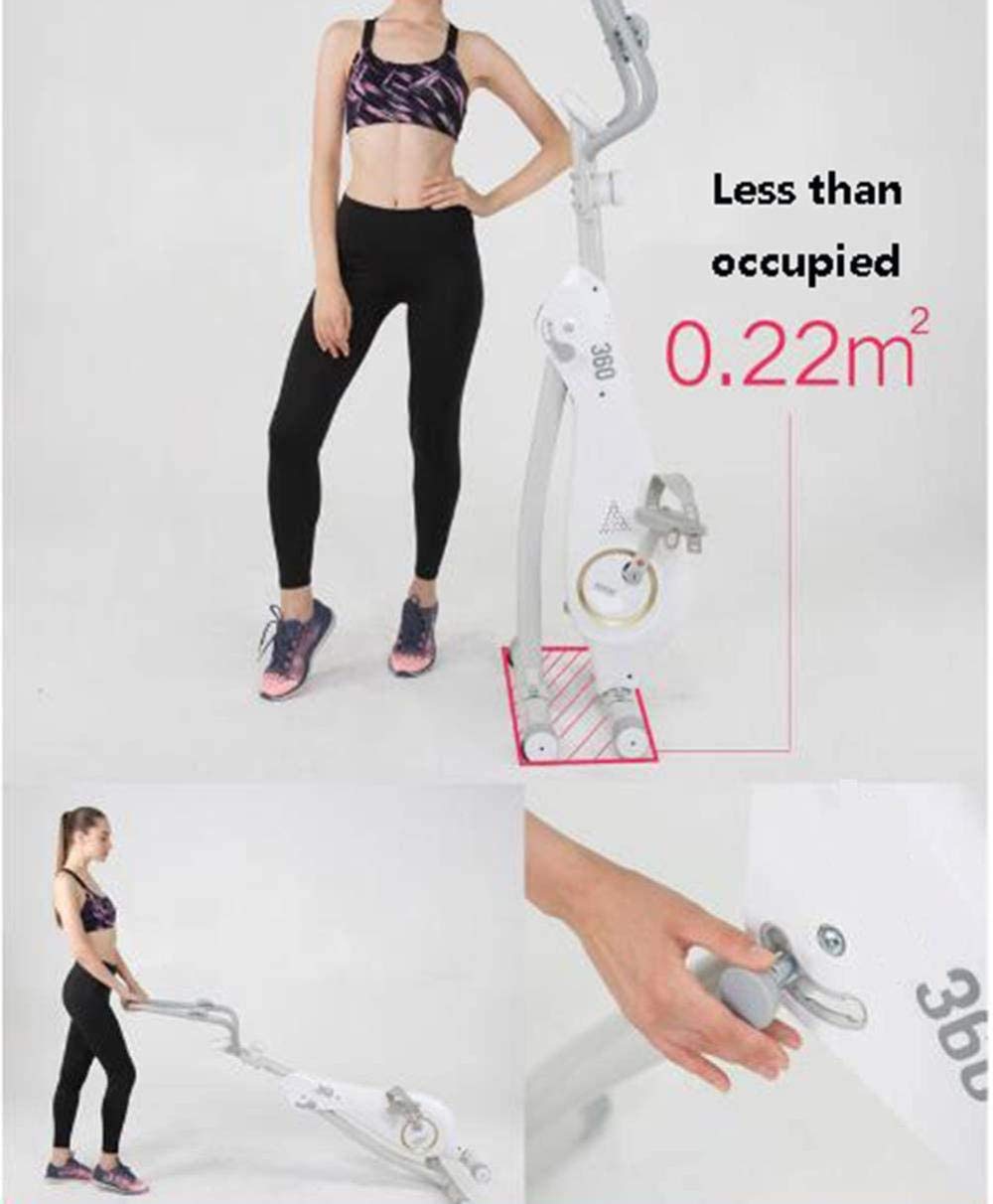 Składany rower treningowy cardio z wyświetlaczem LCD, opór magnetyczny do utraty wagi, pozycji pionowej i poziomej, maks. udźwig 120 kg