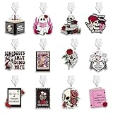 Y1tvei Dark Romance Dust Plugs - 12Pcs Dark Romance Reading Themed Charm Compatible with Type C Charging Port Covers, Anti Dust Plug Cover Kindle Accessories for E-Reader, Gift for Book Lovers Readers