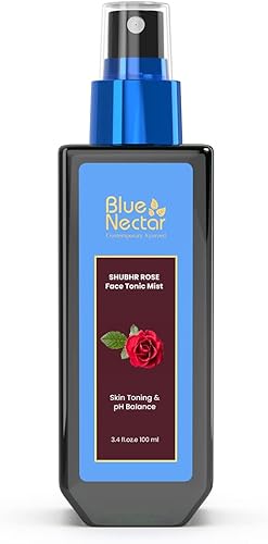 Blue Nectar Shubhr - Tóner de rosa destilado al vapor para agua y tónico facial, 3.4 fl oz (3.4fl oz)