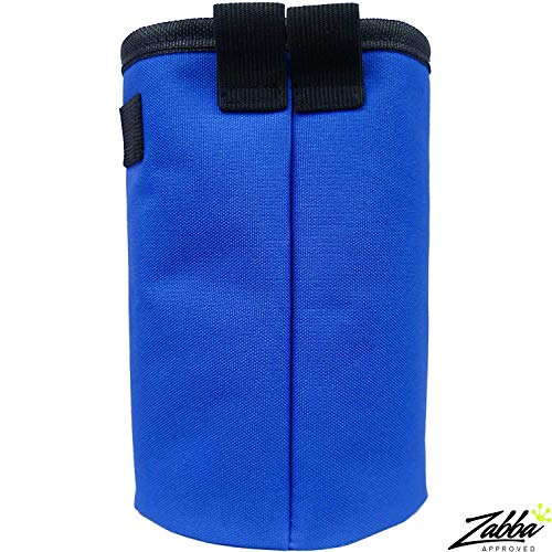 Rock Climbing Chalk Bag and 2 x Chalk Balls - No Leak Drawstring Bag and Secure Zip Pocket, Blue