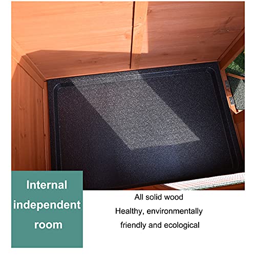 Hühnerstall Aus Holz, Kaninchenkäfig Im Freien, Zweistöckiges Haustierhaus Mit Wasserdichtem Dach Und Mehreren Türen… – Bild 7