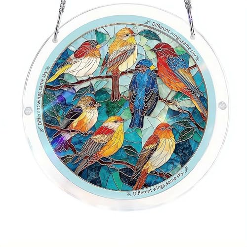 Puzzle in acrilico, acchiappasole da appendere alla finestra, kit fai da te per adulti, 83 pezzi acchiappasole in vetro colorato, decorazione per la casa, puzzle in acrilico, regalo per donne, uomini