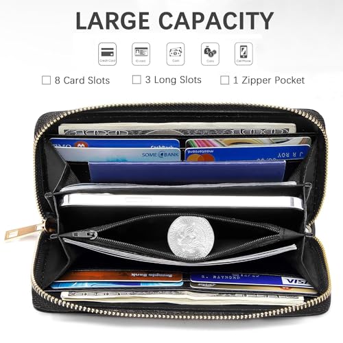 Jungle Camo Deer Print Wallet for Women Large Capacity Wallet Credit Card Holder PU Leather Zipper Clutch Purse Phone Wallet2