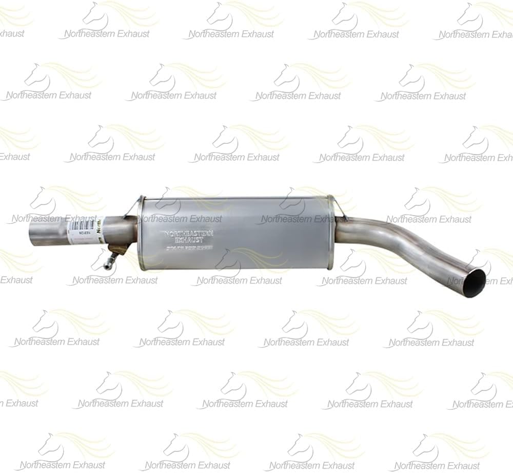 Exhaust Resonator Compatible with Volkswagen Golf 2000-2006 1.8L | Stainless Steel | Northeastern Exhaust | Includes Sleeves | Direct-Fit Replacement