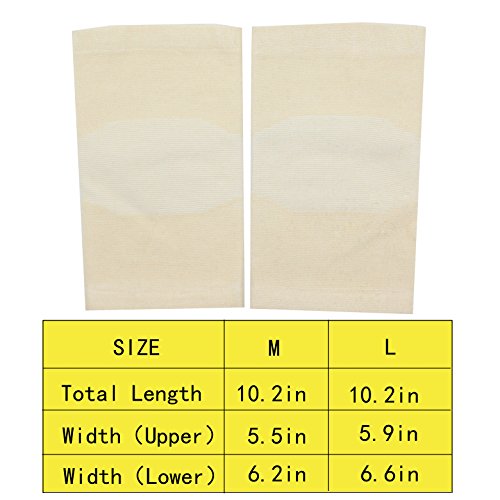 Jumisee (One Pair) Bamboo Fabric Knee Sleeves For Knee Support, Circulation Improvement & Pain Relief,Sport Compression For Running, Pain Management, Arthritis Pain Women & Men (Complexion, Large) #TOP6