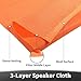 FOCMKEAS 1.64×5.25 Ft(L*W) Orange 3D Speaker Grill Cloth,Protective Dustproof Mesh Cloth,Speaker Cover Fabric,Stereo Mesh Fabric Replacement for Carpet Subwoofer Home Stage Audio Restoration Repair
