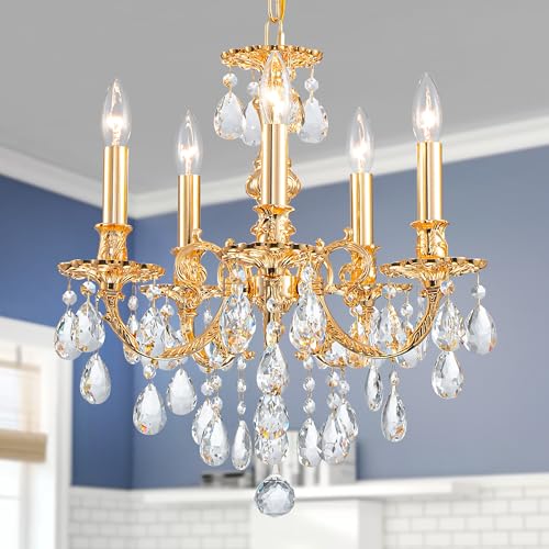 Pine Flicker French K9 Crystal Maria Theresa Chandeliers, Luxury Vintage