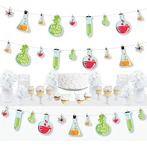 Big Dot of Happiness Scientist Lab - Mad Science Baby Shower or Birthday Party DIY Decorations - Clothespin Garland Banner - 44 Pieces Cover
