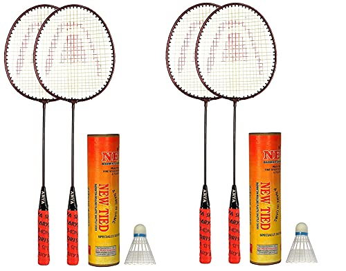 Image of Klapp Alloy Steel Badminton Racquet - Set of 4