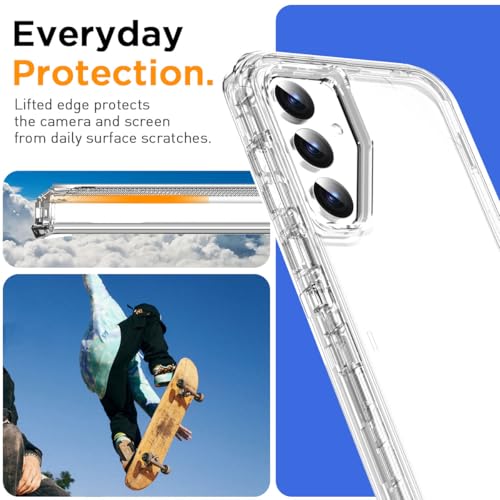 AICase for Samsung Galaxy S24 Case Clear 3 in 1 Heavy Duty Drop Protection Full Body Rugged Shockproof/Dust Proof 3-Layer Military Protective Tough Durable Cover for Galaxy S24 6.2"_1 - image 7