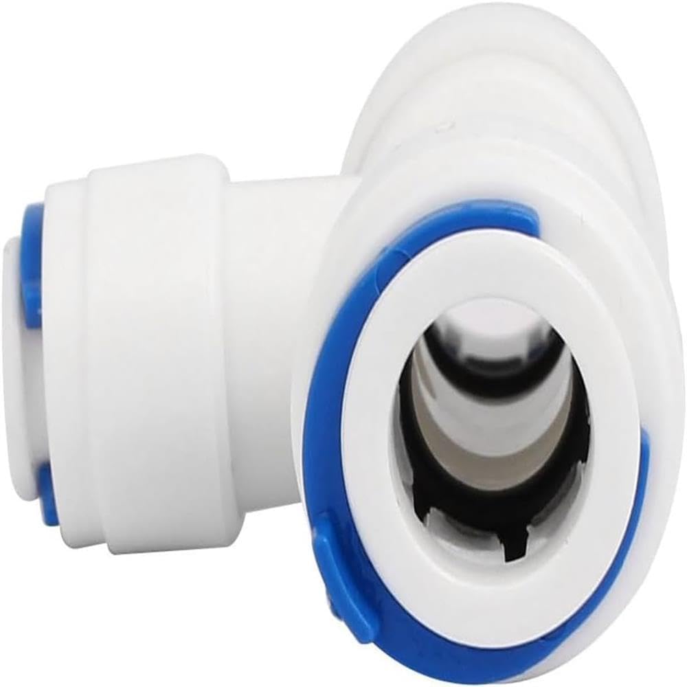 3pcs 3/8" X 3/8" X 1/4" T Shaped 3 Way Tube Quick Push In Contor