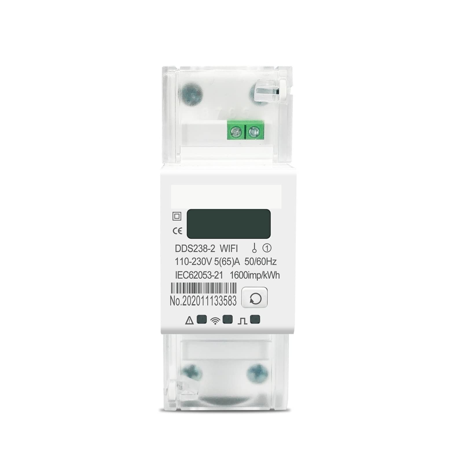 Medidor De Consumo Electrico, Tuya Monofásico DIN Rail Medidor de energía Inteligente Temporizador Monitor de Consumo de energía KWh Metro Wattmeter 50 / 60Hz, Fácil de Instalar