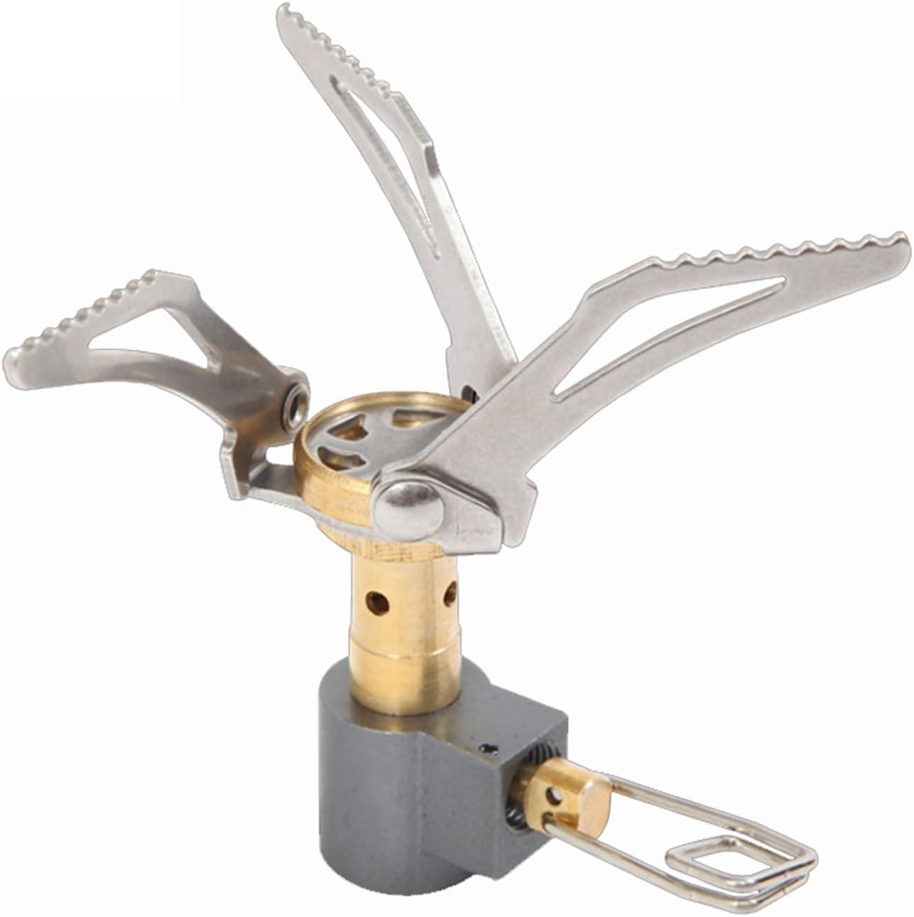 Vercapm Ultralight Mini Camping Stove, 2600W Power Titanium Alloy Automatic Foldable Outdoor Cookware Tool for Picnic, Cookout, Camping, Hiking