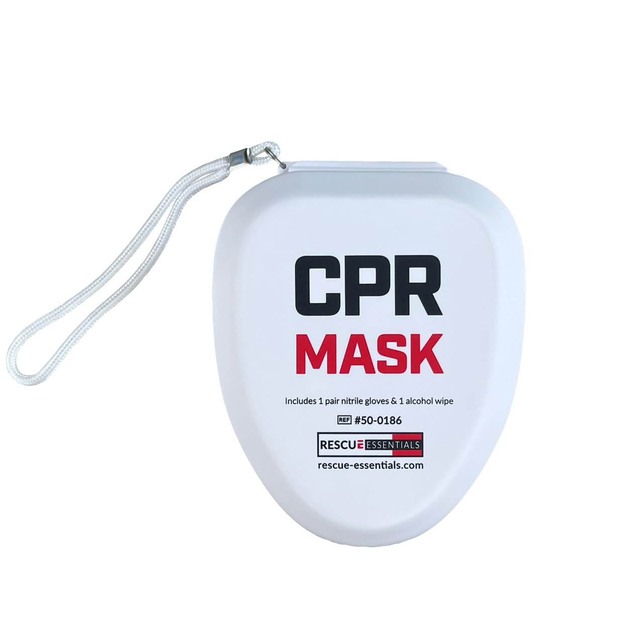 Rescue Essentials CPR Mask Kit for Adult/Child with Alcohol Pad, Gloves and Pocket Case