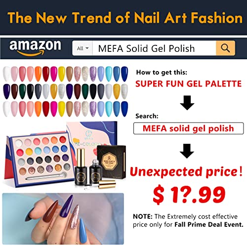 Mefa Gel Nail Polish Set 23 Pcs With Nice Box, Mermaid Soak Off Nail Gel Polish Kit With Glossy & Matte Top And Base Coat, Glitter Coral Blue Pink Dark Ocean Colors Nebula For Starter Nail Art Salon Design Manicure #TOP5