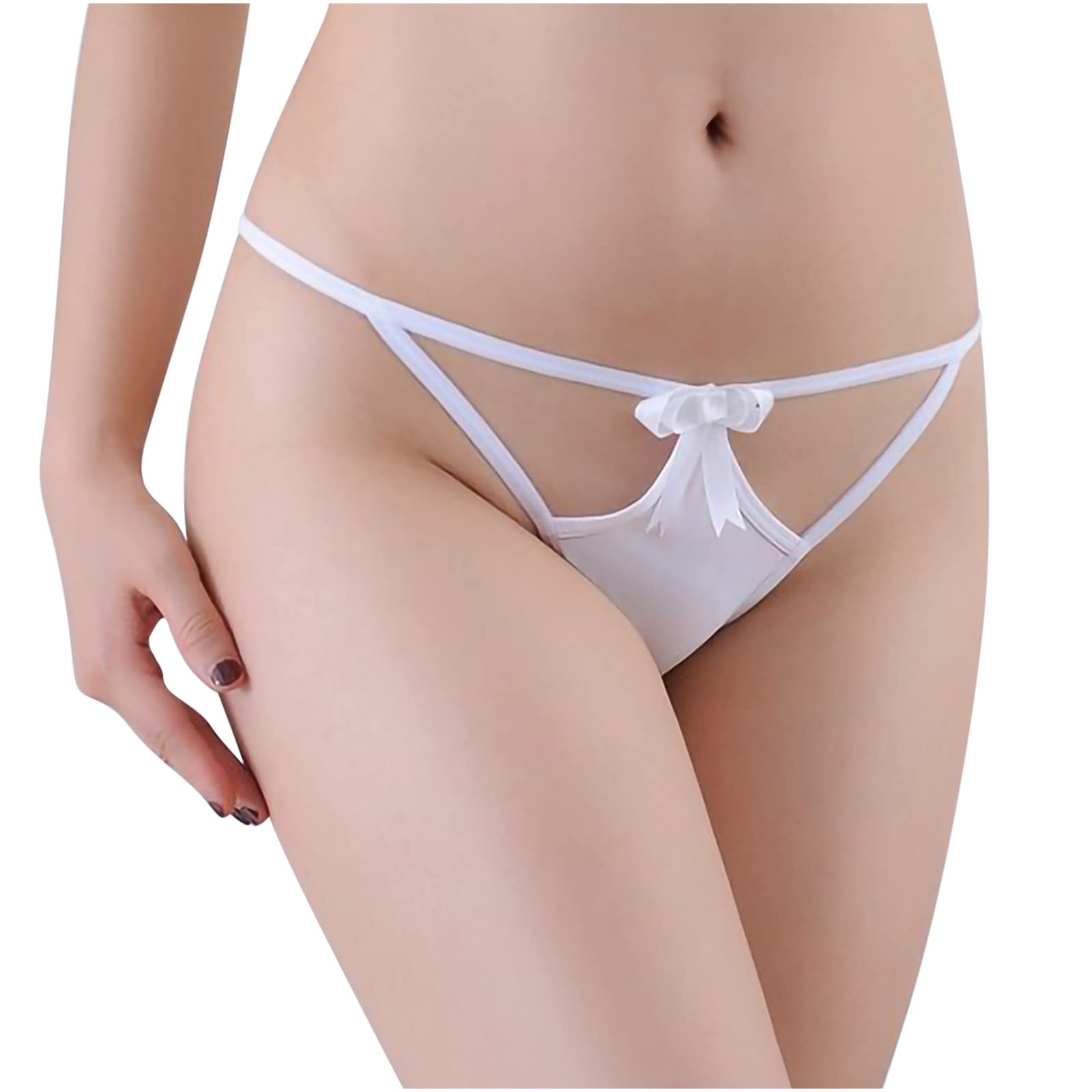 JOAU Womens Low Rise T Back G-string Underwear Hallowed Out Thongs Sexy Underpants Stretchy Seamless Panties
