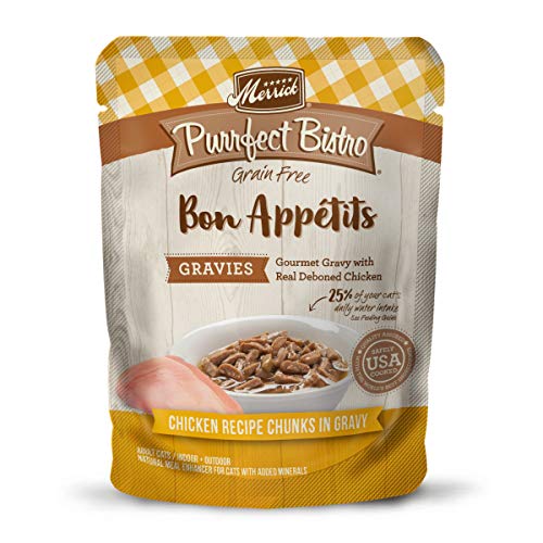 Merrick Purrfect Bistro Bon Appetits Chicken Wet Cat Food Topper - 24 pouches