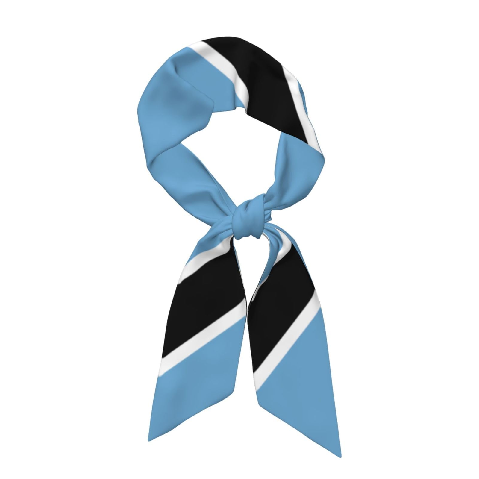 chenfandi Flag of Botswana Women's scarf, 100% polyester, 7.9 cm x 119 cm, soft, everyday casual scarf.
