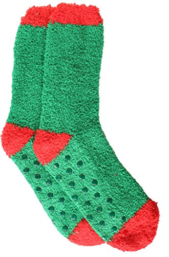 Gilbins Mens Fuzzy And Soft Christmas Holiday Socks, Anti Slip Socks Sole, 6 Pack, Size 10-15 #TOP2