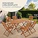 Casaria® Gartenmöbel Set Holz Wetterfest Klappbar 7-TLG. Schirmständer Armlehnen Garten Balkon Terrasse 160x85cm Akazie Braun