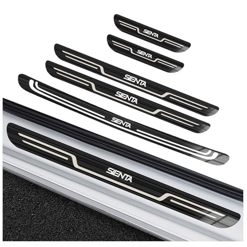 MailiMy 車用 サイドステップガード,シエンタ Sienta に適しスカッフプレート ドアガードステッカー サイドモール ドアステッププレート 304ステンレス材質を採用 車体を保護 踏まれたり引っかかれたりするのを防止 車体に損傷を与えない 簡単に