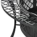 Sunnydaze 40-Inch Round Steel Fire Pit Table with Durable Spark Screen and Poker - Portable Design - Black - Diamond Weave