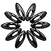 Ababalaya Black Hijab Pins (Set of 12) (Black)