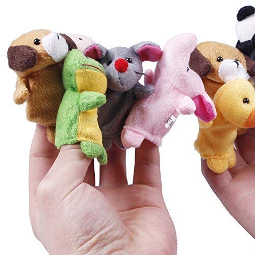 22 Pcs Soft Plush Animal Finger Puppets Set Story Time For Easter Theme Party Favor #TOP3