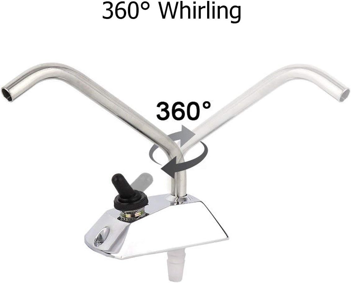 MACHSWON RV 12V Water Pump - Self-Priming High Pressure Electric Pumps with 360° Spin Faucet/Tap and Pressure Switch, for Boat/Caravan Motorhome