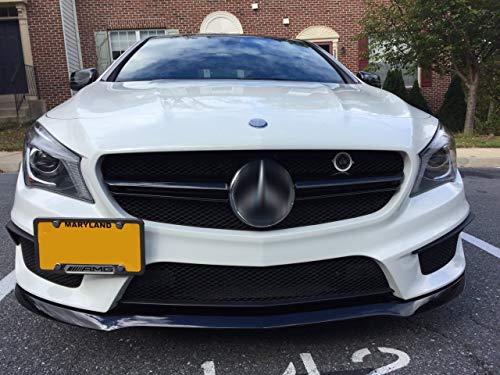 Xotic Tech Front Bumper Tow Hook License Plate Mounting Bracket Adapter Kit Compatible With Mercedes-Benz C E S M Gla Glk Cla Ml Sl Amg Class No Drill [Black] #TOP5